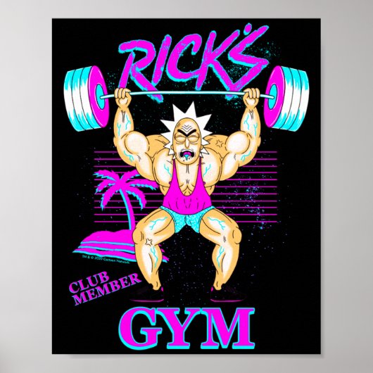 Poster Rick And Morty Ricks Gym Club Member (Devant)