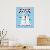 Poster Rick et Morty | Bonnes Fêtes de snowmen (Cuisine)