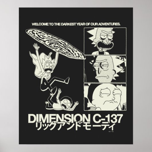 Poster RICK ET MORTY™ | Dimension C-137 (Devant)