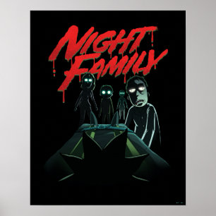 Poster RICK ET MORTY™   Famille de nuit