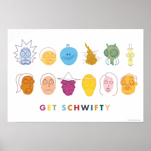 Poster RICK ET MORTY™ | Get Schwifty (Devant)