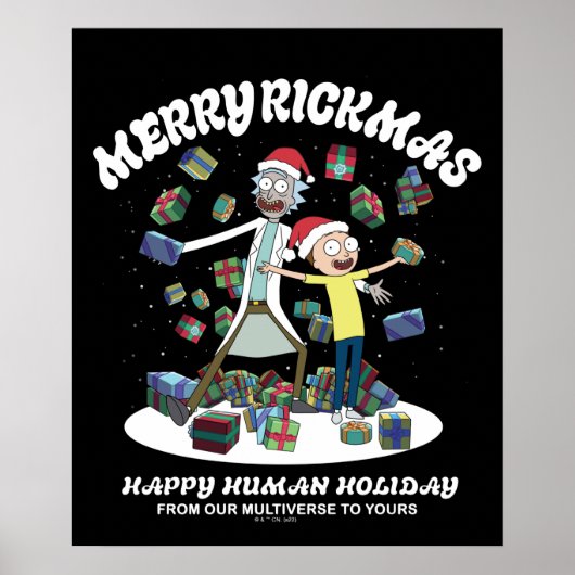 Poster Rick et Morty | Joyeux Rickmas présents (Devant)