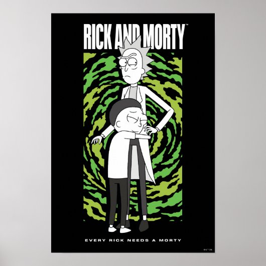 Poster RICK ET MORTY™ | Morty Hugging Rick (Devant)