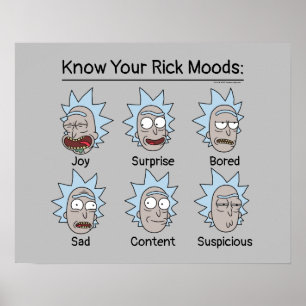 Poster RICK ET MORTY™   Rick's Moods