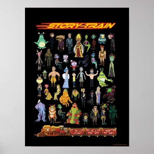 Poster RICK ET MORTY™ | Train d'histoire (Devant)