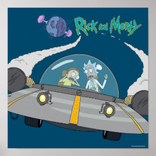 Poster RICK ET MORTY™ Vol En Navire Spatial
