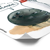 Poster Rick London Dessins Drôle Bowling Comic (Coin)