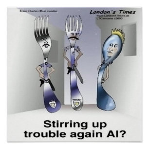 Poster Rick London Funny Silverware Police