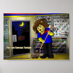 Poster Rick London "Le Lion Balaye Ce Soir" Bande Dessiné