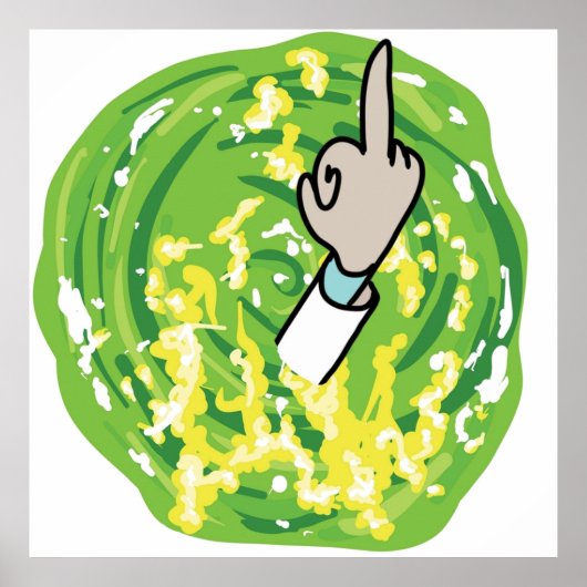 Poster Rick Middle Finger (Devant)