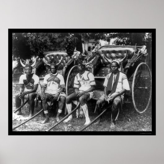 Poster Rickshaw Boys Durban, Afrique du Sud 1897 (Devant)