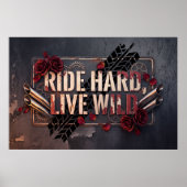 Poster ride hard,live wild (Devant)