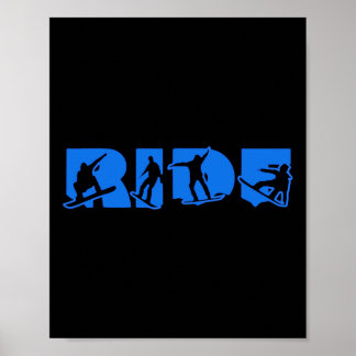 Poster Ride Snowboard Blue Ride Snowboard Dark Ride Sno