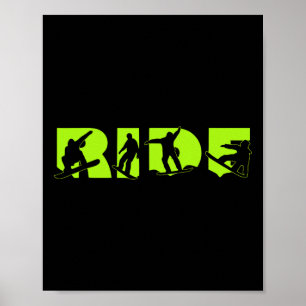 Poster Ride Snowboard Shop Green Snowboard Green Ride Sn