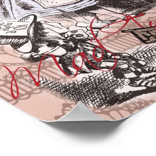 Poster rideau d'alice nonsense pays des merveilles (Coin)