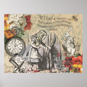Poster Rideau de Alice au Pays des Merveilles Absurdités