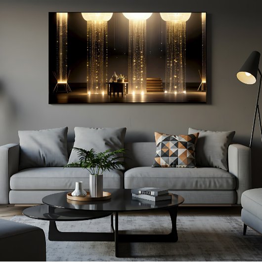 Poster Rideau de Lumière Dorée