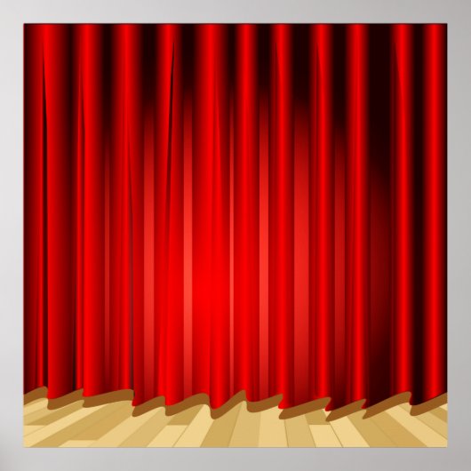 Poster Rideau de scène scolaire/Fond de photomaton en por (Devant)