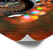 Poster Rider en Vélo de Cristal Pluie tempête (Coin)