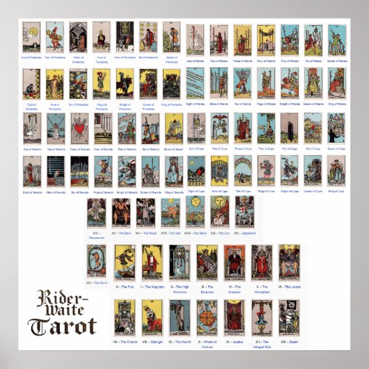 Poster Rider --Waite Original Tarot Major Minor (Devant)
