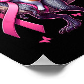 Poster Riding Chat T Rex Dinosaur. Sensibilisation au can (Coin)