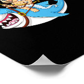 Poster Riding Cupid Shark Valentines Jour Amusants Garçon (Coin)