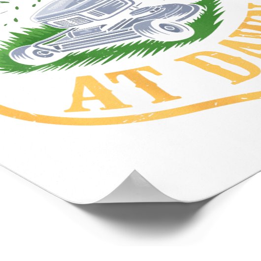 Poster Riding Lawn Mower We Ride At Dawn Funny Lawn Mowin (Coin)