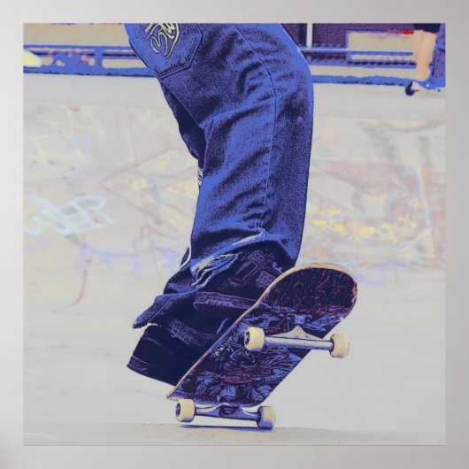 Poster Riding Wheels - Skateboarder (Devant)