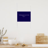 Poster "Rien de bon ne vient de l'effort." (Cuisine)