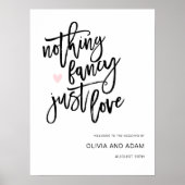 Poster Rien De Fancy Just Love Accueil Mariage Décontract (Devant)