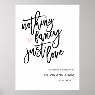 Poster Rien De Fancy Just Love Accueil Mariage Décontract