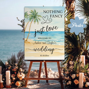 Poster Rien De Fancy Just Love Élégant Mariage Accueil