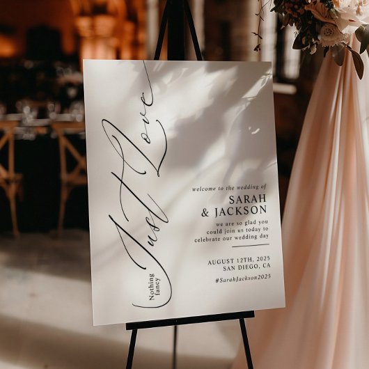 Poster Rien De Fancy Just Love Mariage moderne Accueil