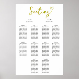 Poster Rien De Fancy Just Love Mariage Plan de siège