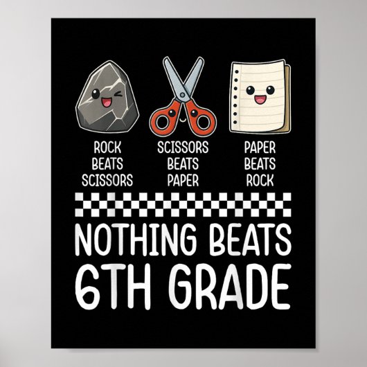 Poster Rien Ne bat la 6e année Drôle Retourner à l'école (Devant)