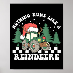 Poster Rien ne court comme un renne Noël drôle Famille