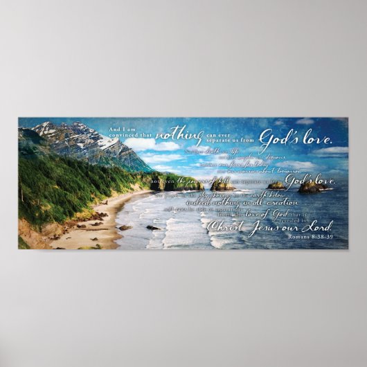 Poster Rien ne peut séparer l'Amour de Dieu Romains Bible (Devant)