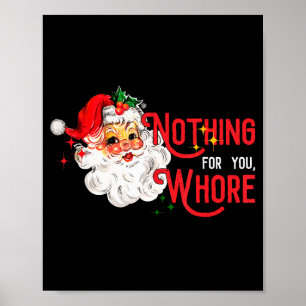 Poster Rien pour vous drôle de Père Noël Noël Vintag