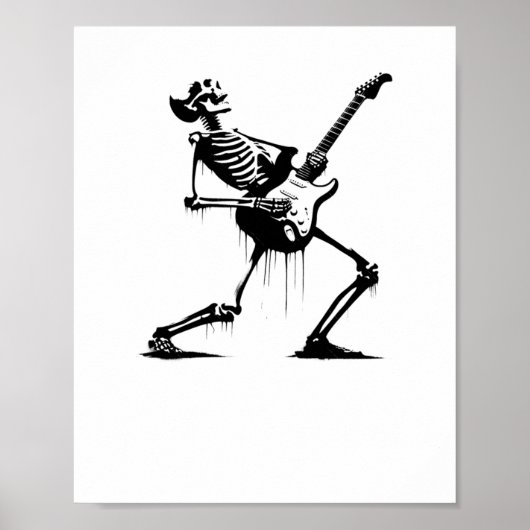 Poster Riffs De Beyond Skeleton Guitariste En Graffiti S (Devant)