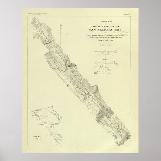 Poster Rift San Andreas près de Fort Ross (Devant)