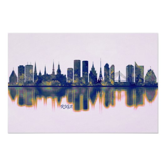 Poster Riga Skyline (Devant)