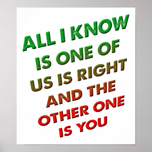 Poster Right and You Funny (Devant)