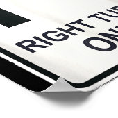 Poster Right Turn Only - Street Signs For Conservatives ( (Coin)