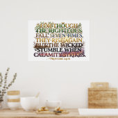 Poster Righteous Rise Again Though They Fall Seven Times (Cuisine)