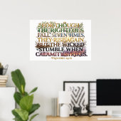 Poster Righteous Rise Again Though They Fall Seven Times (Bureau à domicile)