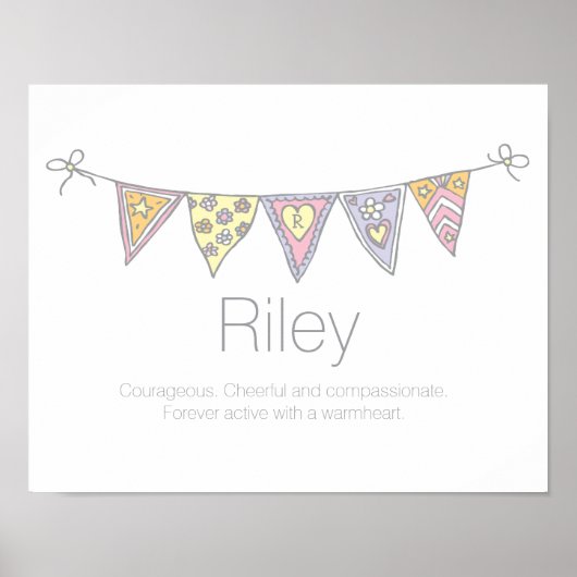 Poster Riley Girls nom et signification de l'affiche du b (Devant)
