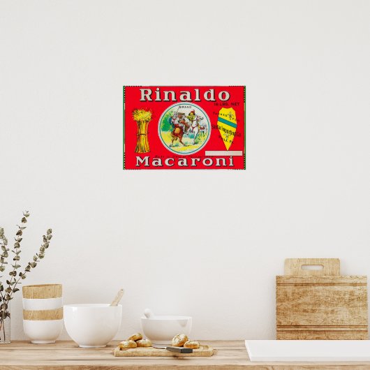 Poster Rinaldo Macaroni LabelPhiladelphie, PA (Cuisine)