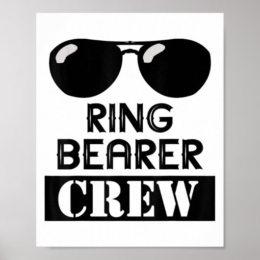 Poster Ring Bearer Crew Ring Wedding Party Sungl Security (Devant)