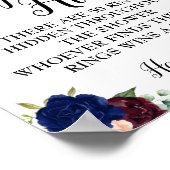 Poster Ring chasse jeu Douche nuptiale signe floral marin (Coin)