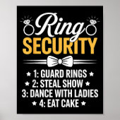 Poster Ring Security Wedding Party Funny Ring Bearer  (Devant)